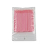 100 pack lash microfiber swabs pink Paquete de 100 hisopos de microfibra para pestañas rosa