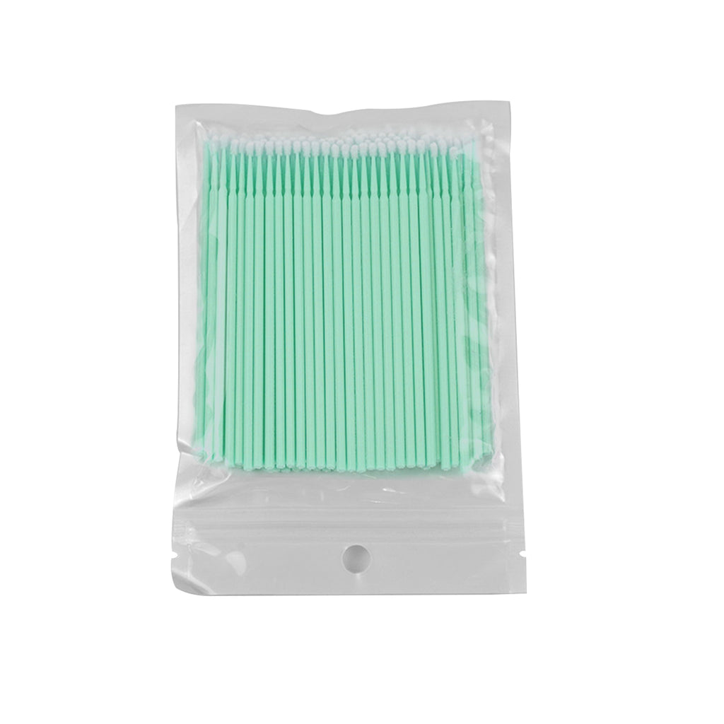 100 pack lash microfiber swabs teal Paquete de 100 hisopos de microfibra para pestañas, color verde azulado Wholesale lash vendor and manufacturer for small business