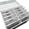  Lash Display Trays in Marble Pattern with Attached Container for Your Business Bandejas de Exhibición para Pestañas con Patrón de Mármol y Contenedor Adjunto para tu Empresa.