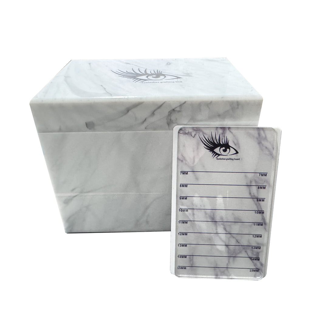 Marble Lash Tile Trays With Container For Your Company   Bandejas de azulejos de pestañas de mármol con contenedor para su empresa - Wholesale lash vendor and manufacturer